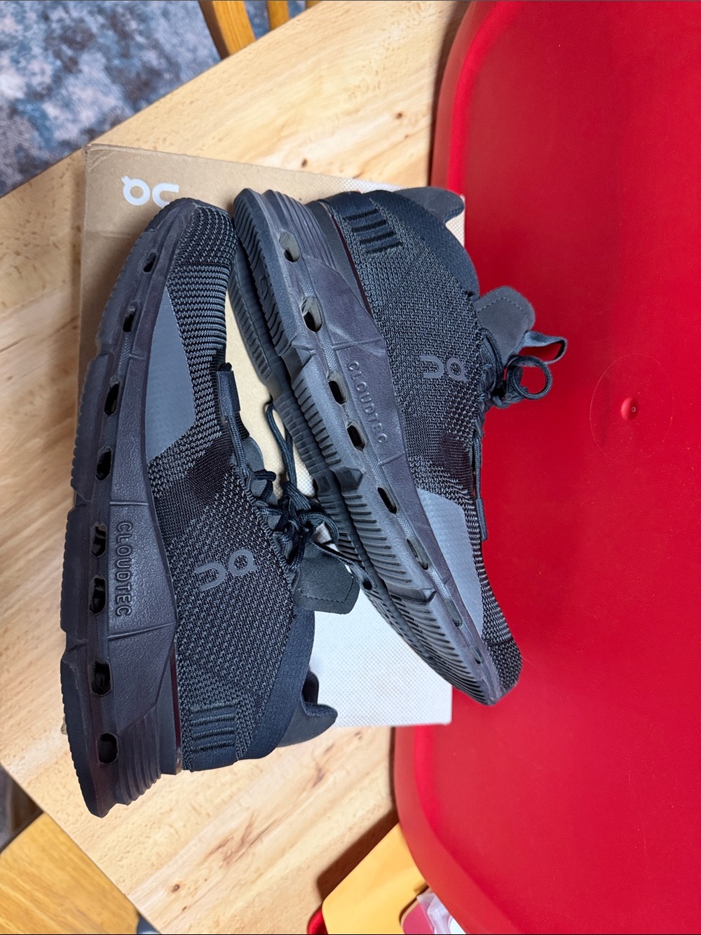 On Running Cloudnova Women’s Black Knit Sneakers - Picture 6 of 10